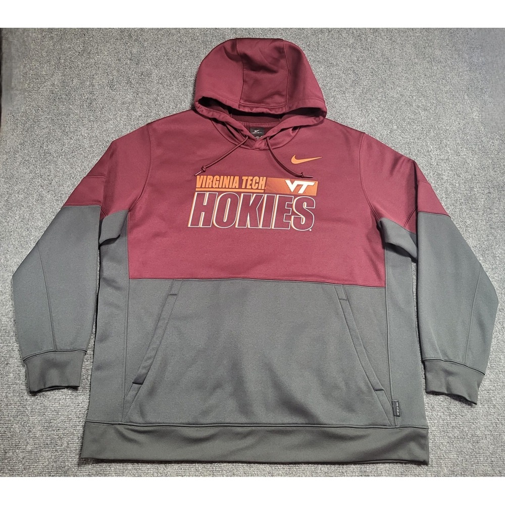 Nike Virginia Tech Hokies Football Team Issue Hoodie NCAA On Field Men's Sz 2XL